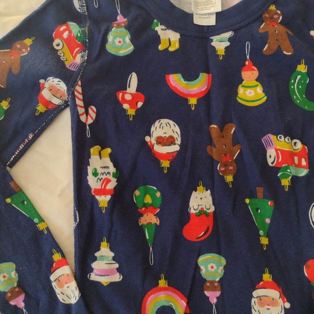 Hanna Andersson Kids Christmas Pajama Tops 10 Set of 2 Organic Cotton Thermal - Picture 7 of 11